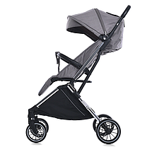 Прогулянковий візочок дитячий El Camino LINK ME 1129 Silver Striped Сіра, фото 3