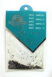 Пікселі для нігтьового дизайну Global Fashion, Синьо-Чорні, 720 шт.