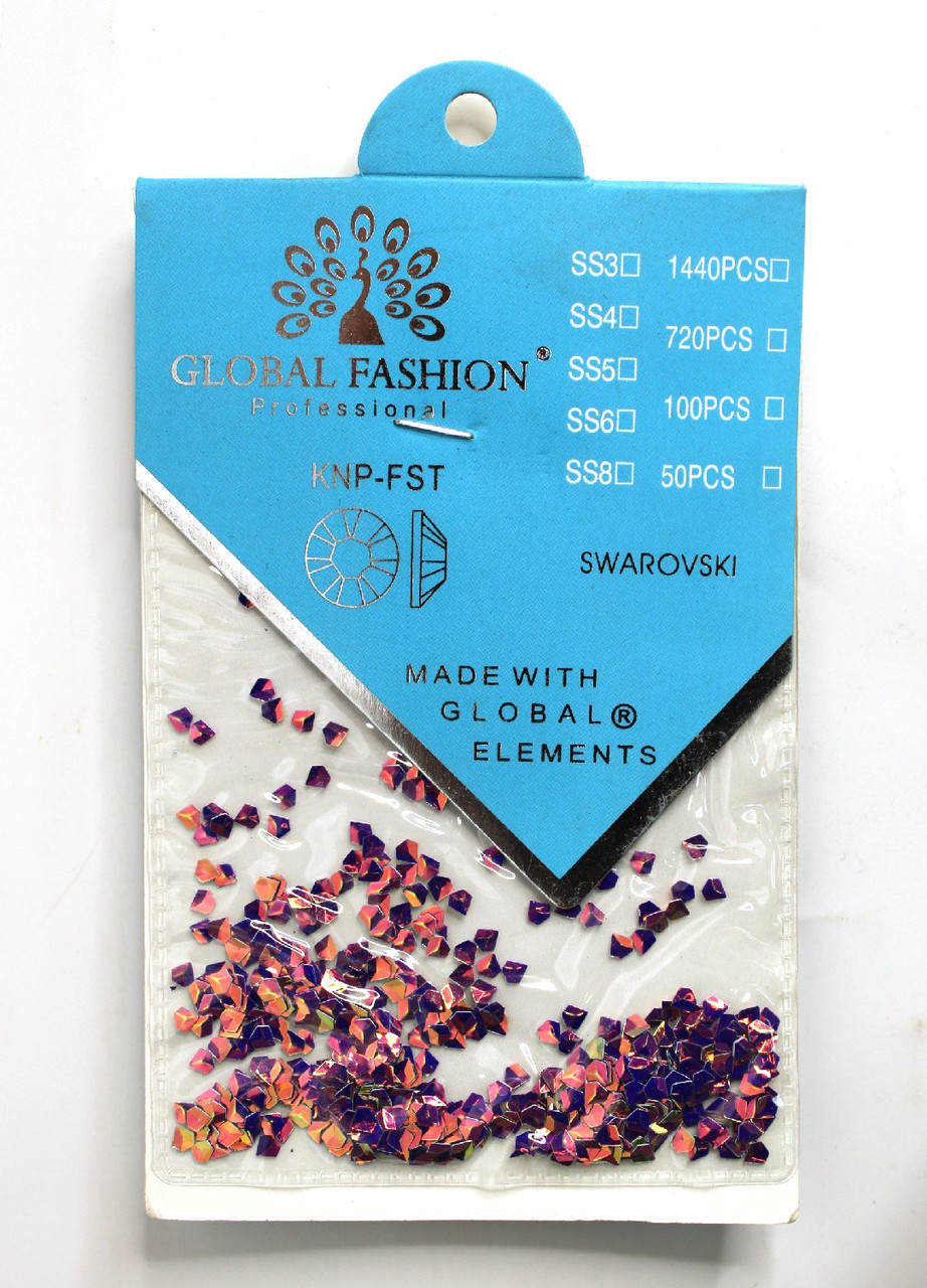 Кристали для нігтьового декору грановані, аметист, SS6, 720 шт., фото 1