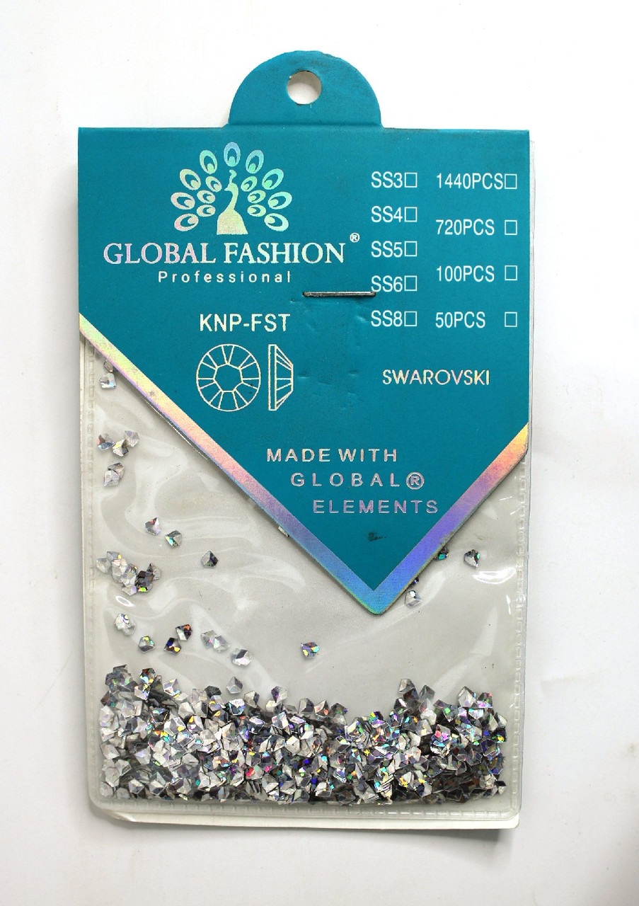 Кристали для нігтьового декору грановані, діамант, SS5, 720 шт., фото 1