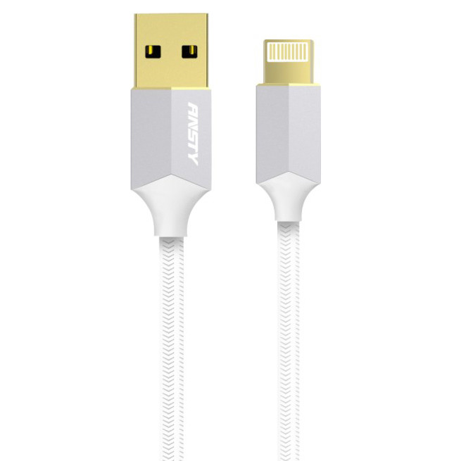 Кабель ANSTY SI-003 Lightning 3A 1M White, фото 1