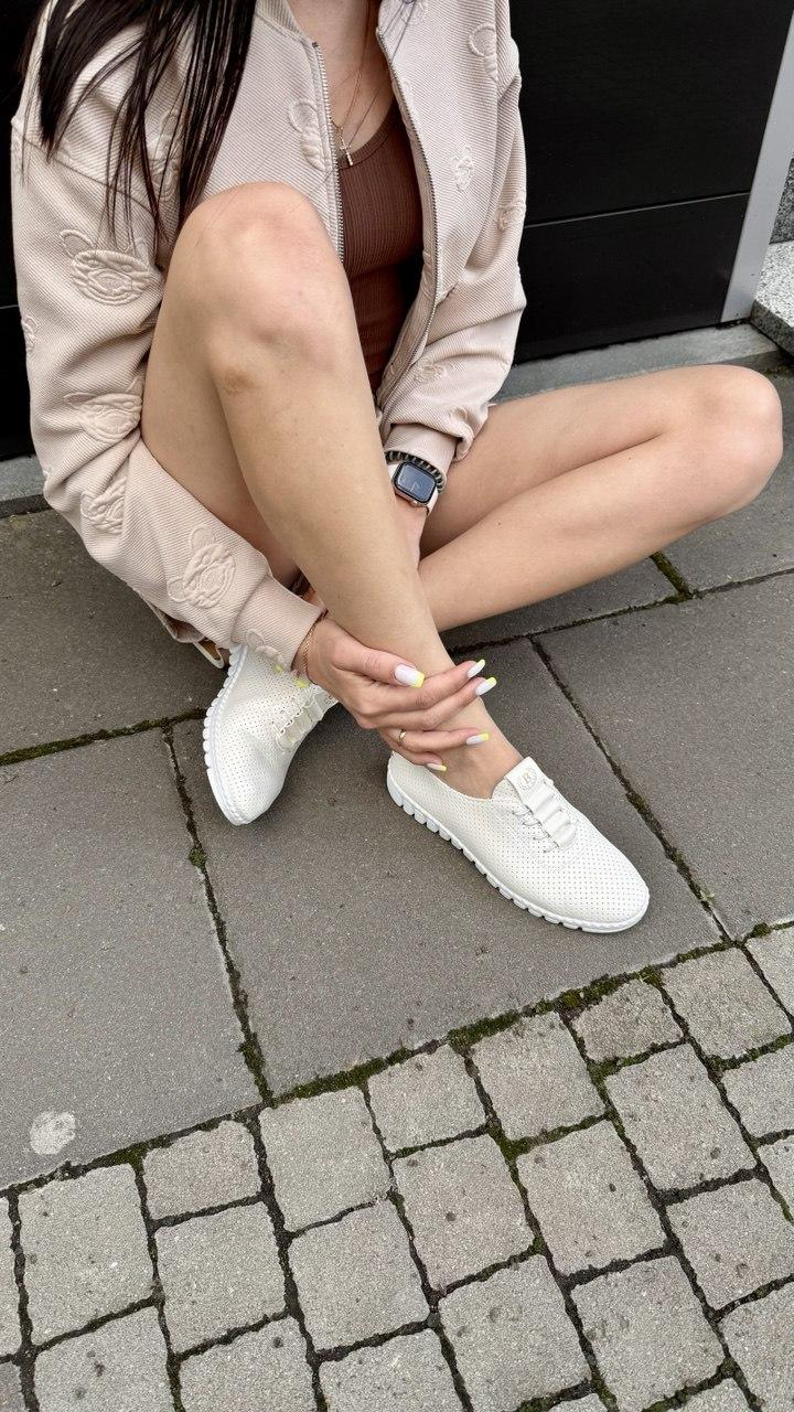 Мокасини жіночі, бежеві, фото 1