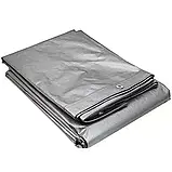 Тент 10×12 м, 110 г/м2 поліпропіленовий сірий WoffMann Silver color, фото 4