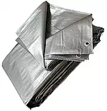 Тент 3×5 м, 110 г/м2 поліпропіленовий сірий WoffMann Silver color, фото 3