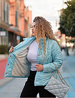 Куртка жіноча демісезонна блакитна стьебана