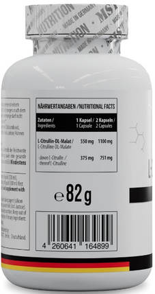 Цитрулін малат MST L-Citrulline 1100 120 кап, фото 2