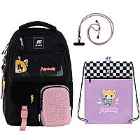Рюкзак Kite Education teens Aggretsuko AR25-2587M+сумка для взуття