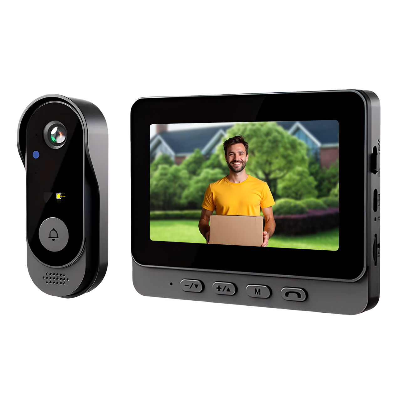 Відеодомофон розумний дверний дзвінок відео домофон з камерою, фото 1