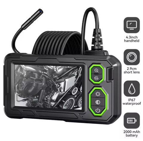 Камера Pancellent для обстеження, 4,3 дюйма, IPS 1080P, Промислова камера-ендоскоп HD IP67, 8 світлодіодів