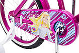 Дитячий сталевий 20 RUEDA Flora велосипед із кошиком і багажником для ляльки рожевий для дівчинки, фото 6