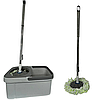 Швабра з автоматичним віджиманням і відром 10 л + 2 насадки Сірий, фото 3