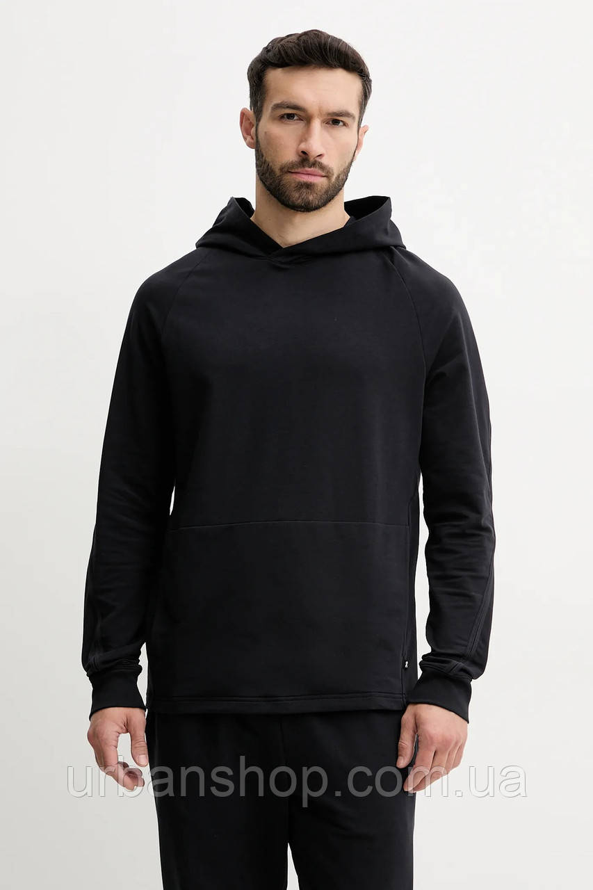 Urbanshop com ua Кофта ON running Studio колір чорний з капюшоном однотонна 1MF11760553 РОЗМІРИ ЗАПИТУЙТЕ