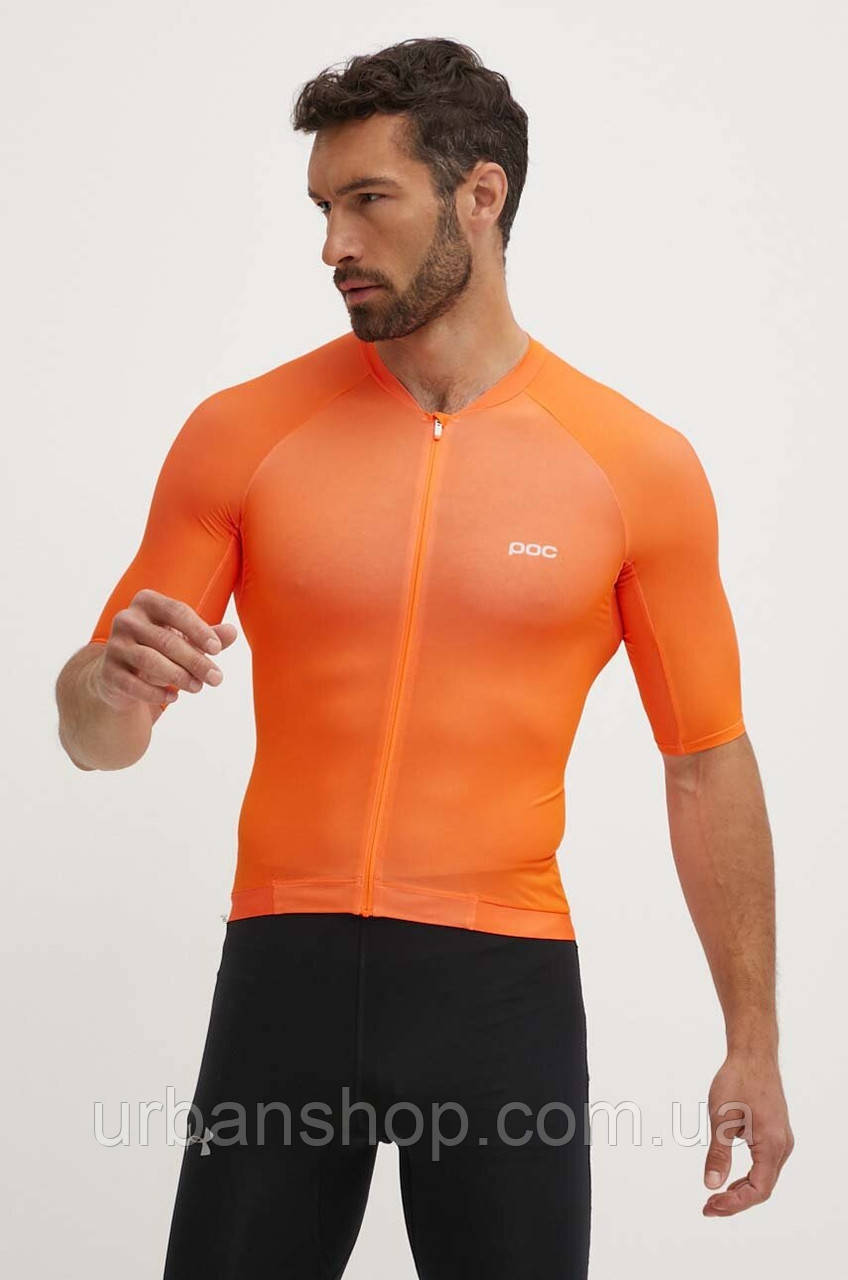 Urbanshop com ua Велосипедна футболка POC Pristine Jersey колір помаранчевий однотонна РОЗМІРИ ЗАПИТУЙТЕ