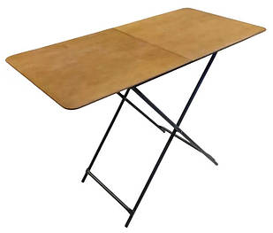 Розкладний стіл для кемпінгу, 100×50 см, фанера + метал