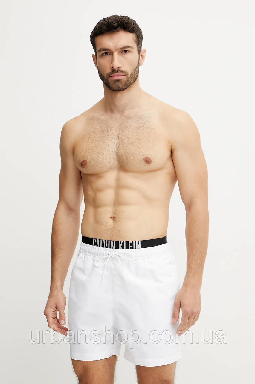 Urbanshop com ua Купальні шорти Calvin Klein колір білий KM0KM01093 РОЗМІРИ ЗАПИТУЙТЕ