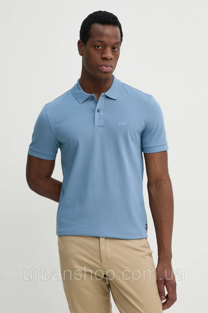 Urbanshop com ua Бав'яне поло BOSS однотонне 50468362 РОЗМІРИ ЗАПІТУЙТЕ, фото 1
