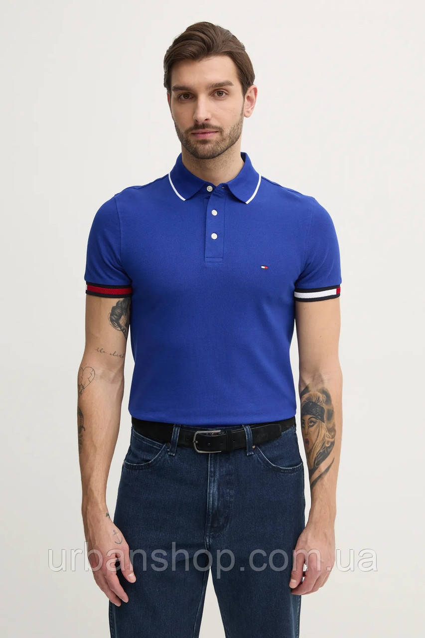 Urbanshop com ua Поло Tommy Hilfiger чоловіче з аплікацією MW0MW38458 РОЗМІРИ ЗАПИТУЙТЕ