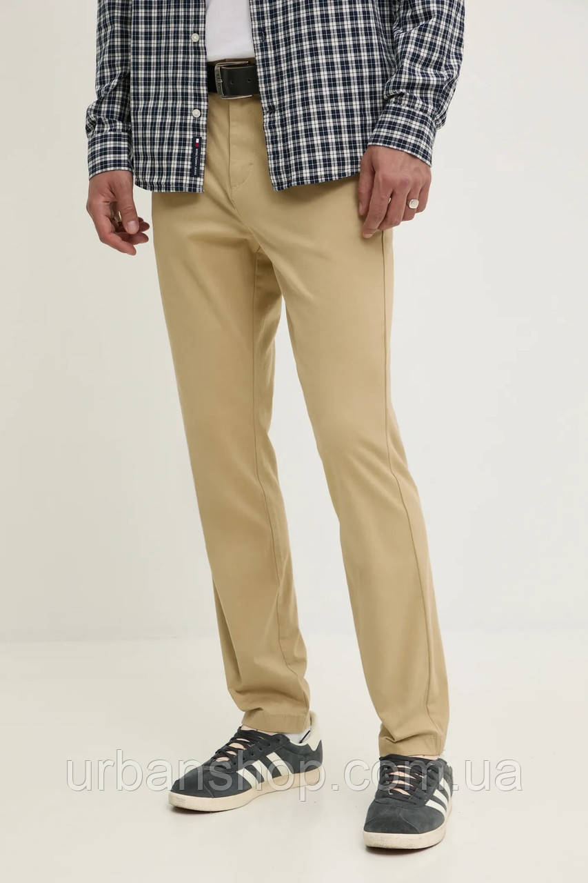 Urbanshop com ua Штани Tommy Jeans чоловічі колір бежевий облягаючі DM0DM20282 РОЗМІРИ ЗАПИТУЙТЕ