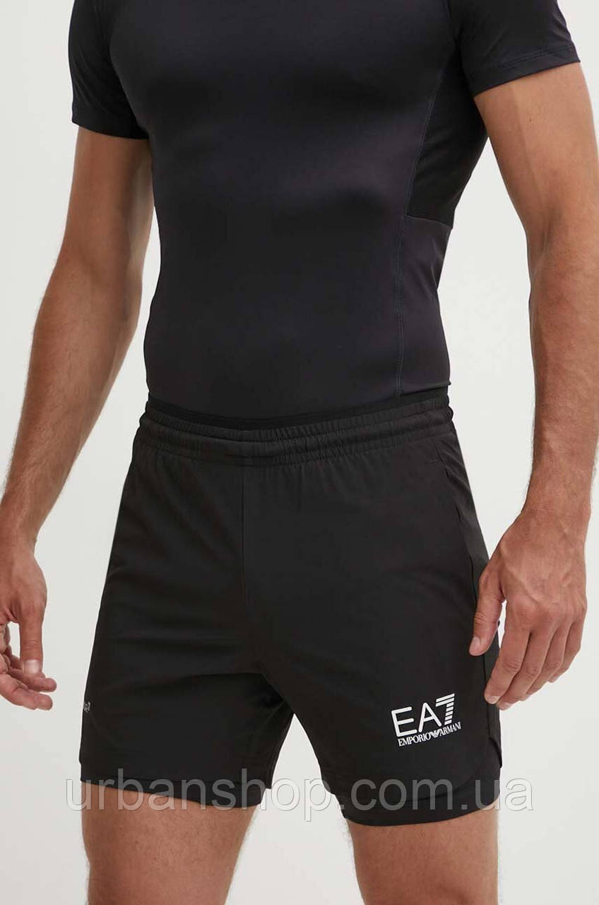 Urbanshop com ua Шорти для тренувань EA7 Emporio Armani колір чорний PNBXZ.8NPS09 РОЗМІРИ ЗАПИТУЙТЕ
