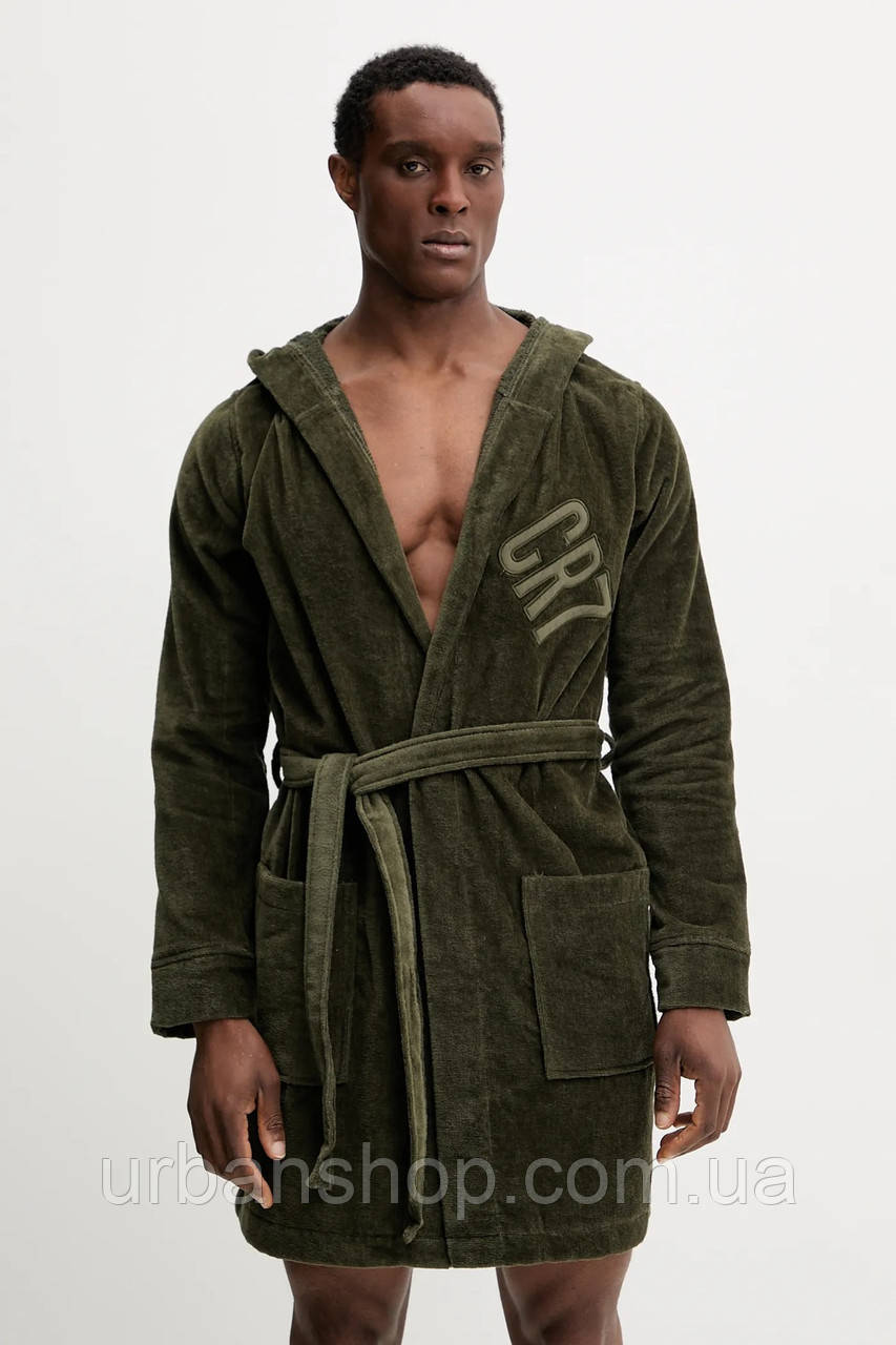 Urbanshop com ua Бавовняний халат CR7 Cristiano Ronaldo колір зелений РОЗМІРИ ЗАПИТУЙТЕ