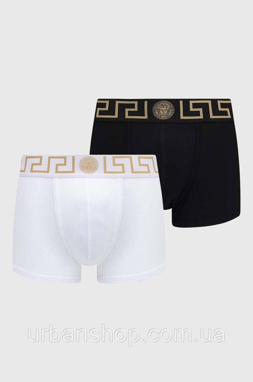 Urbanshop com ua Боксери Versace 2-pack чоловічі колір білий AU10181 1A10011 РОЗМІРИ ЗАПИТУЙТЕ