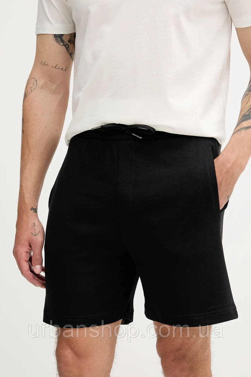 Urbanshop com ua Бавовняні шорти Armani Exchange колір чорний XM000534 AF10365 РОЗМІРИ ЗАПИТУЙТЕ