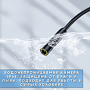 Ендоскопічна камера з кабелем 5 м та IPS екраном 2 дюйми, фото 5
