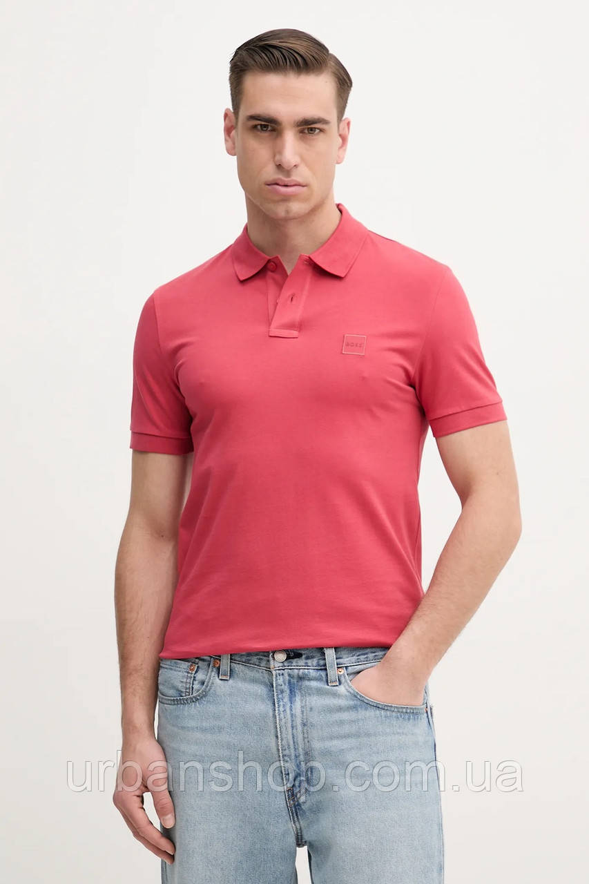 Urbanshop com ua Поло BOSS Orange колір рожевий однотонне 50507803 РОЗМІРИ ЗАПИТУЙТЕ
