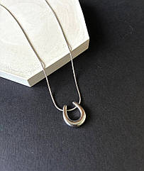 Підвіска жіноча підкова колір срібло нержавіюча сталь