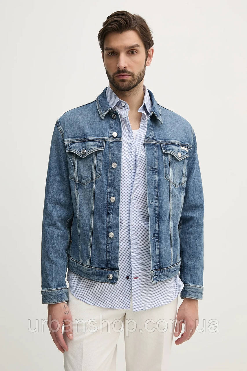 Urbanshop com ua Джинсова куртка Calvin Klein Jeans перехідна J30J327588 РОЗМІРИ ЗАПИТУЙТЕ