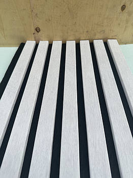 Стінова акустична панель 2,8м х 30см Рустік Блан