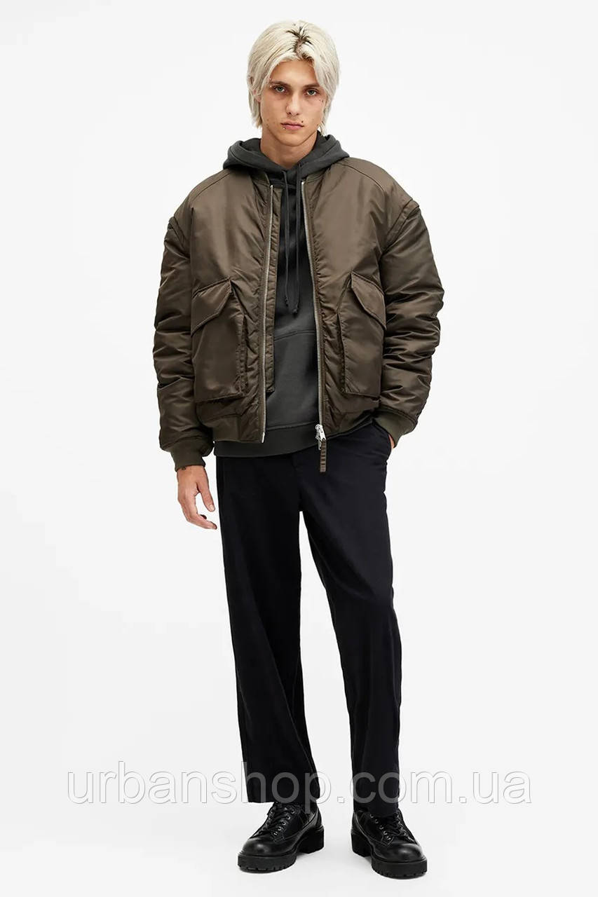 Urbanshop com ua Бавовняні штани AllSaints WARDEN колір чорний прямі M022TB РОЗМІРИ ЗАПИТУЙТЕ