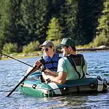 💙Надувний човен Intex 68347 "SEAHAWK 2 SET" з 2 веслами та ручним насосом 236x114x41см, Зелений, фото 3