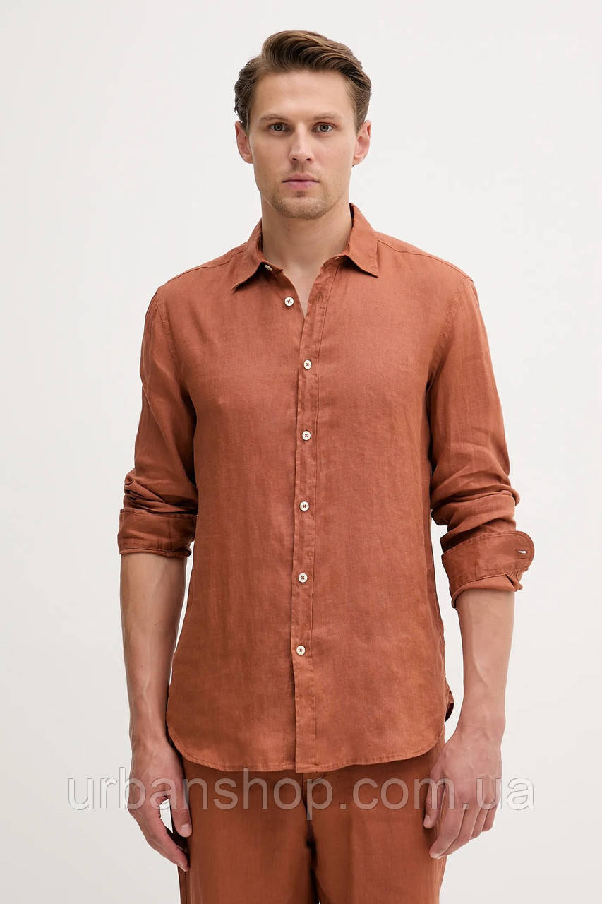 Urbanshop com ua Сорочка з льону United Colors of Benetton regular класичний комір 5BKU5QJG8 РОЗМІРИ ЗАПИТУЙТЕ