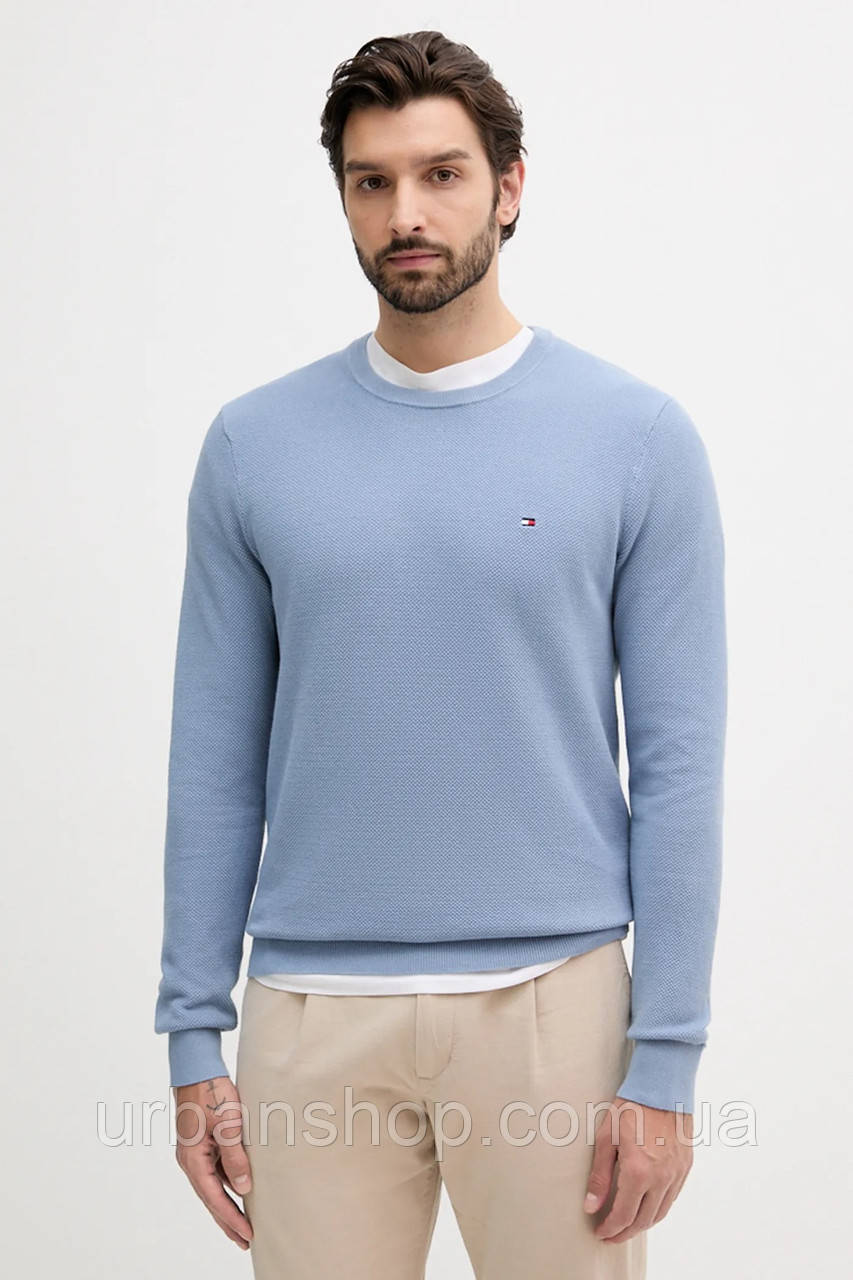 Urbanshop com ua Бавовняний светр Tommy Hilfiger колір чорний легкий MW0MW36347 РОЗМІРИ ЗАПИТУЙТЕ