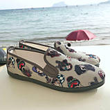 Жіночі літні мокасини з принтом, фото 3