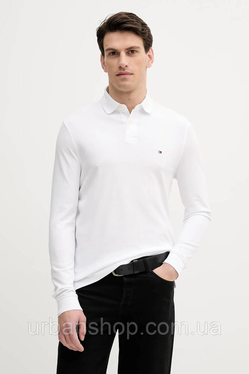 Urbanshop com ua Лонгслів Tommy Hilfiger колір білий однотонна MW0MW20183 РОЗМІРИ ЗАПИТУЙТЕ