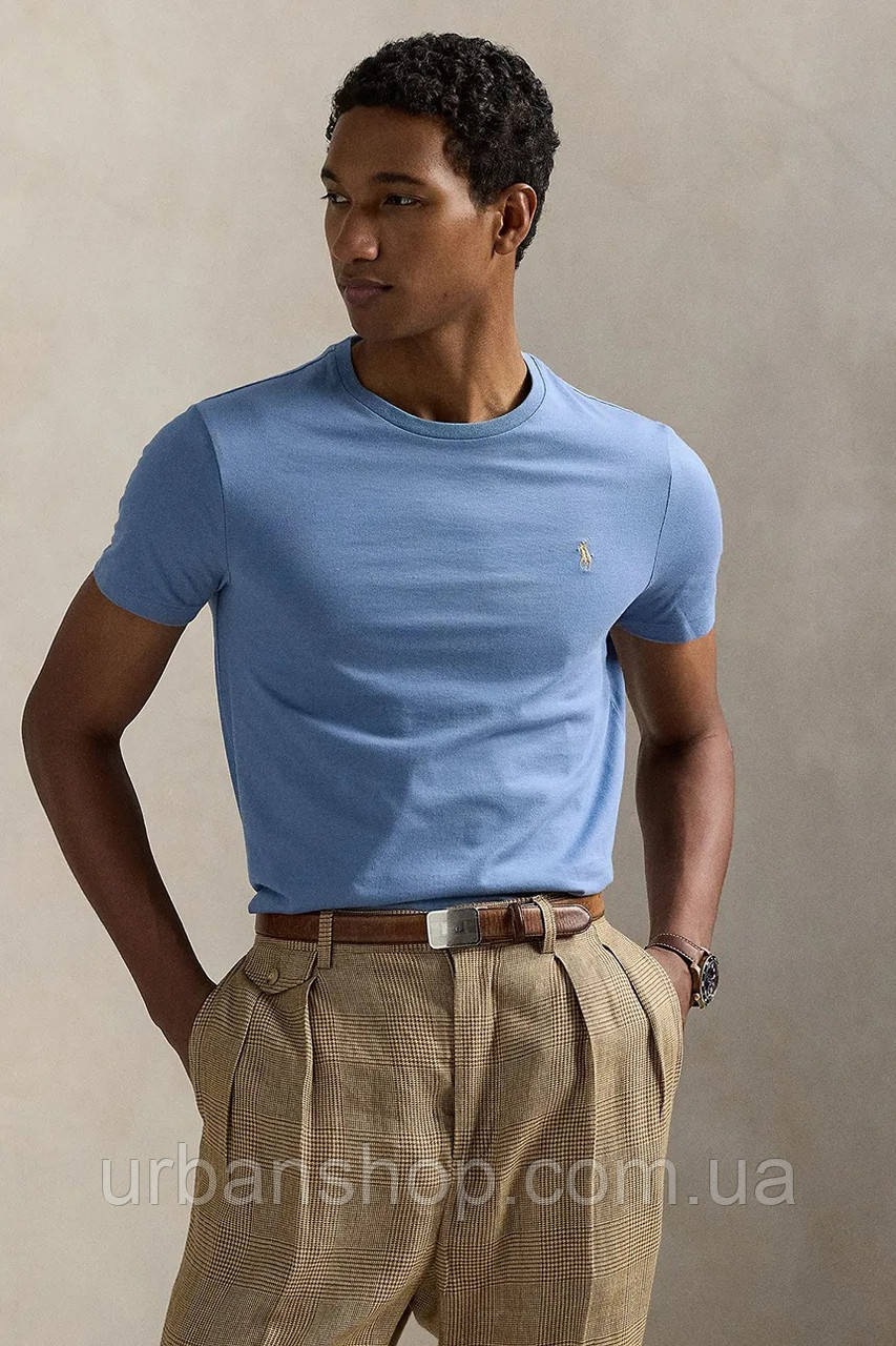 Urbanshop com ua Бавовняна футболка Polo Ralph Lauren колір червоний однотонна 710671438 РОЗМІРИ ЗАПИТУЙТЕ