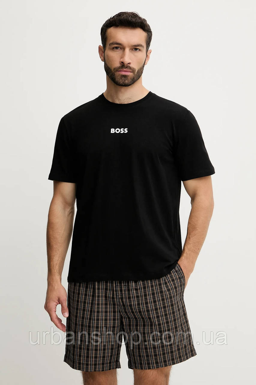 Urbanshop com ua Піжама BOSS колір чорний візерунок 50545944 РОЗМІРИ ЗАПИТУЙТЕ