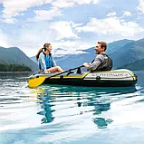 💙Надувний човен Intex 68347 "SEAHAWK 2 SET" з 2 веслами та ручним насосом 236x114x41см, Зелений, фото 9