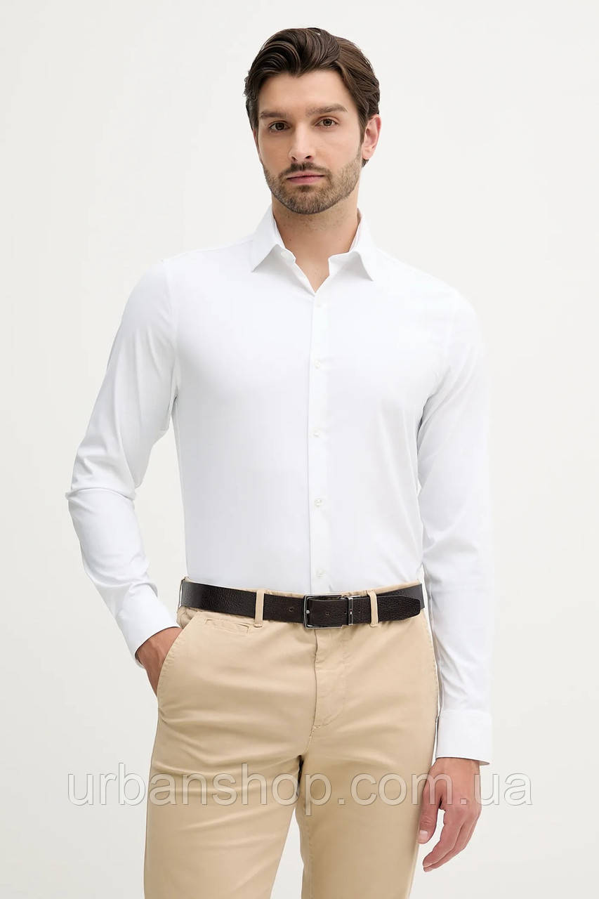Urbanshop com ua Сорочка Calvin Klein колір білий slim класичний комір LV019EU025 РОЗМІРИ ЗАПИТУЙТЕ