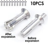 Розпірні Заклепки d6.4мм;L20мм/10шт Потайні Алюмінієві Ударні SPEC (URZ-6.4x20-AL)