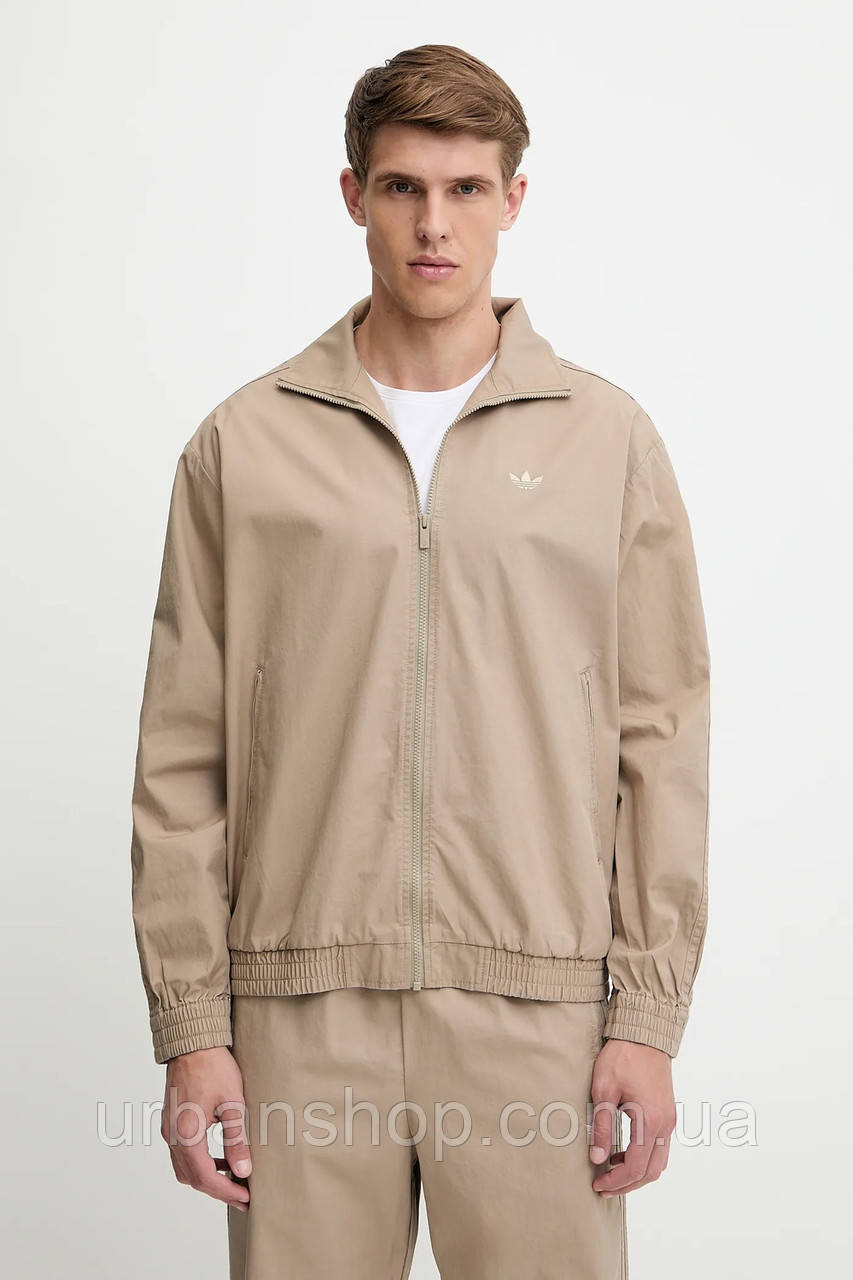 Urbanshop com ua Бавовняна куртка adidas Originals Firebird Jacket колір бежевий перехідна KC0685 РОЗМІРИ