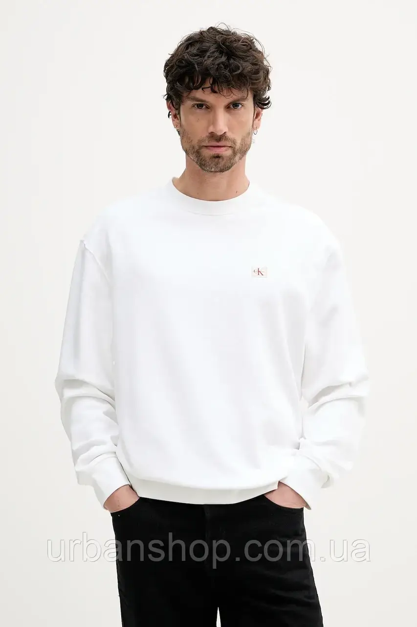 Urbanshop com ua Кофта Calvin Klein Jeans колір білий однотонна LV04RC273G РОЗМІРИ ЗАПИТУЙТЕ