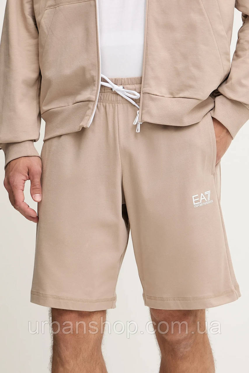 Urbanshop com ua Бавовняні шорти EA7 Emporio Armani колір бежевий AF12681.7M000204 РОЗМІРИ ЗАПИТУЙТЕ