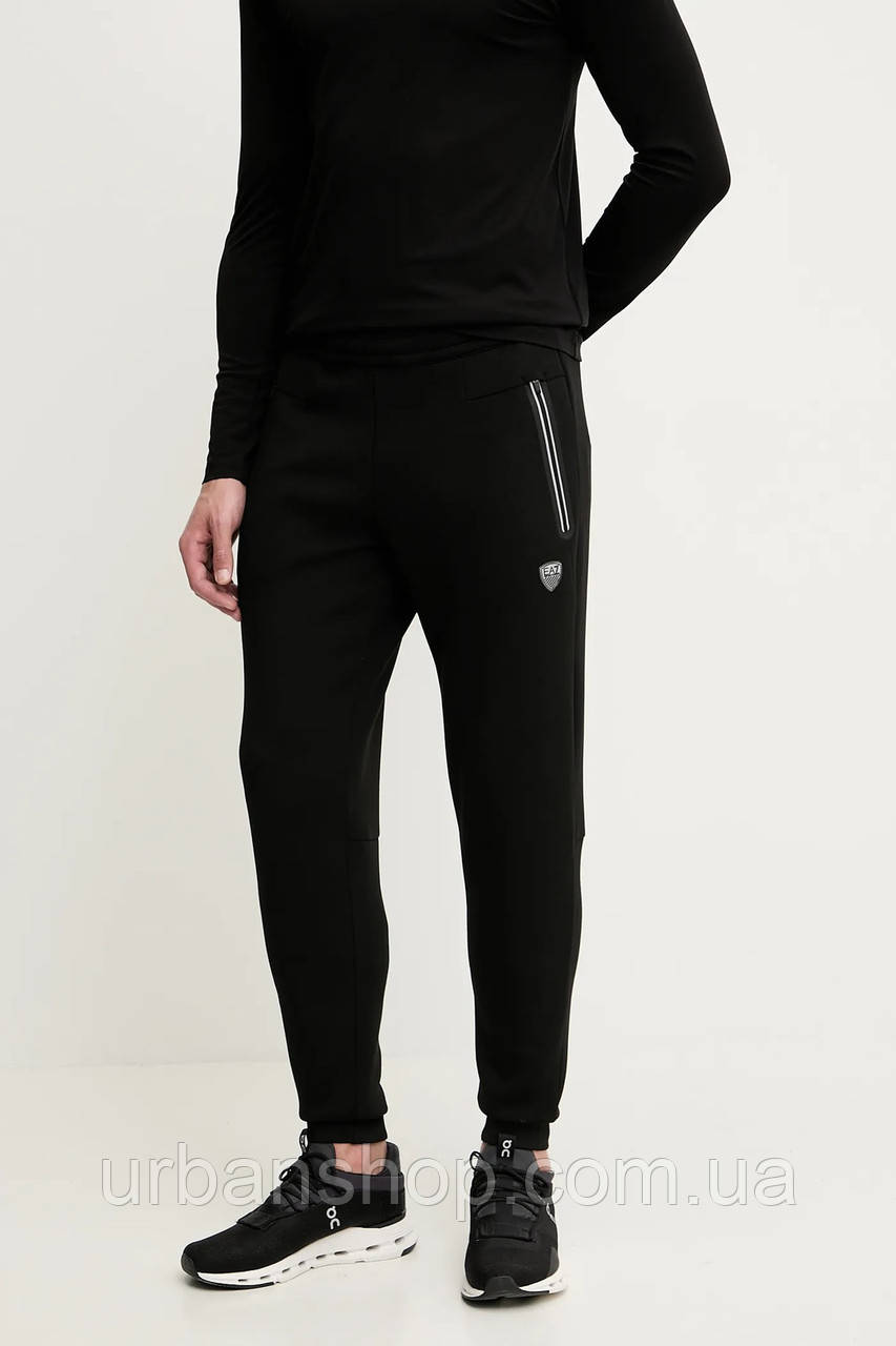 Urbanshop com ua Спортивні штани EA7 Emporio Armani колір чорний однотонні PJ4EZ.8NPP63 РОЗМІРИ ЗАПИТУЙТЕ