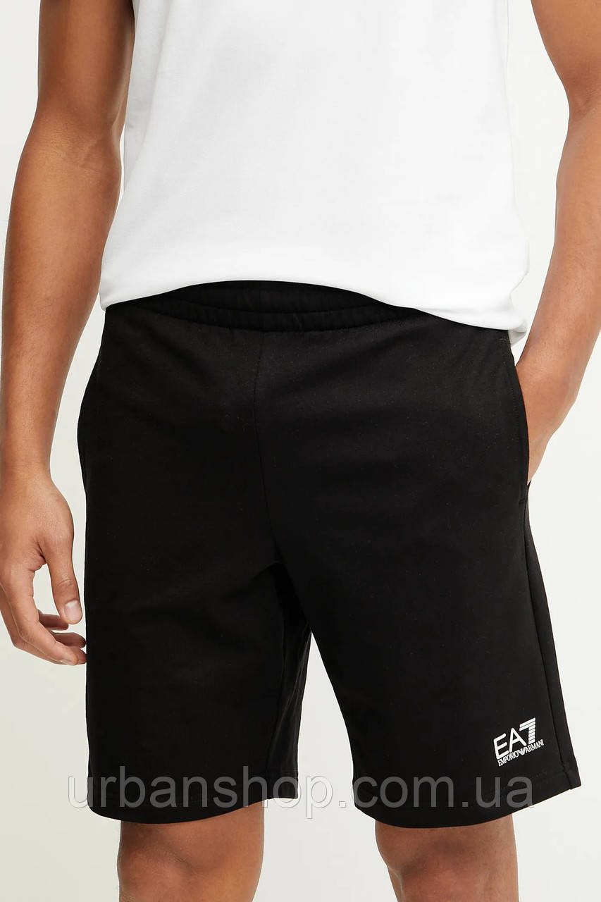 Urbanshop com ua Бавовняні шорти EA7 Emporio Armani чоловічі колір чорний PJVRZ.8NPS65 РОЗМІРИ ЗАПИТУЙТЕ