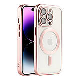 Чохол TPU Metallic Chrome Full Camera with Magsafe для iPhone 14 Pro Max Колір Chrome Silver, фото 3
