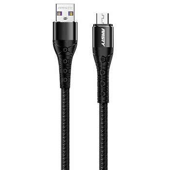 Кабель ANSTY S-011-A Micro USB Nylon 3A 1M Чорний