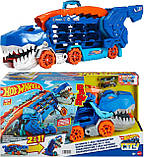 Мега-транспортер Хот Вілс Неймовірний Тірекс 2 в 1 Hot Wheels City Ultimate T-Rex Transporter HNG50 Mattel Оригінал MyDoll.com.ua, фото 2